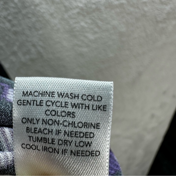 CJ Banks One Button Cardigan Stretch Knit 3/4 Sleeve Purple‎ Paisley NEW Size 1X - Picture 5 of 9